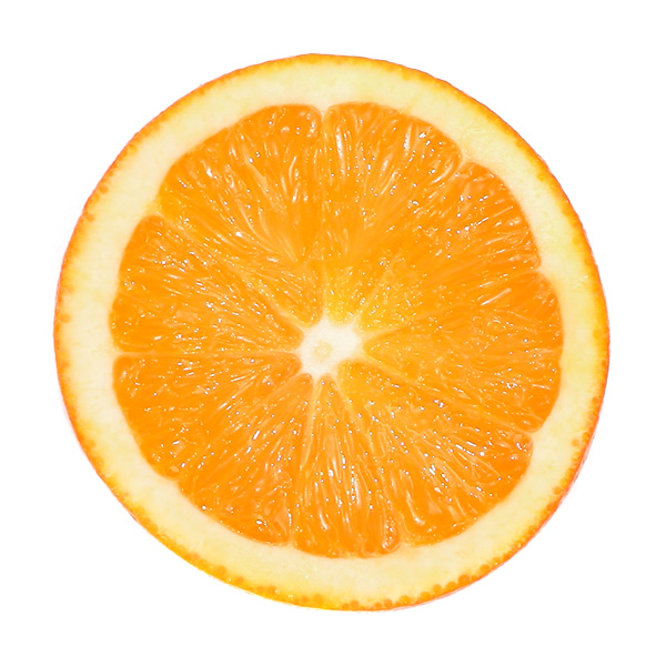 scheibe einer orange